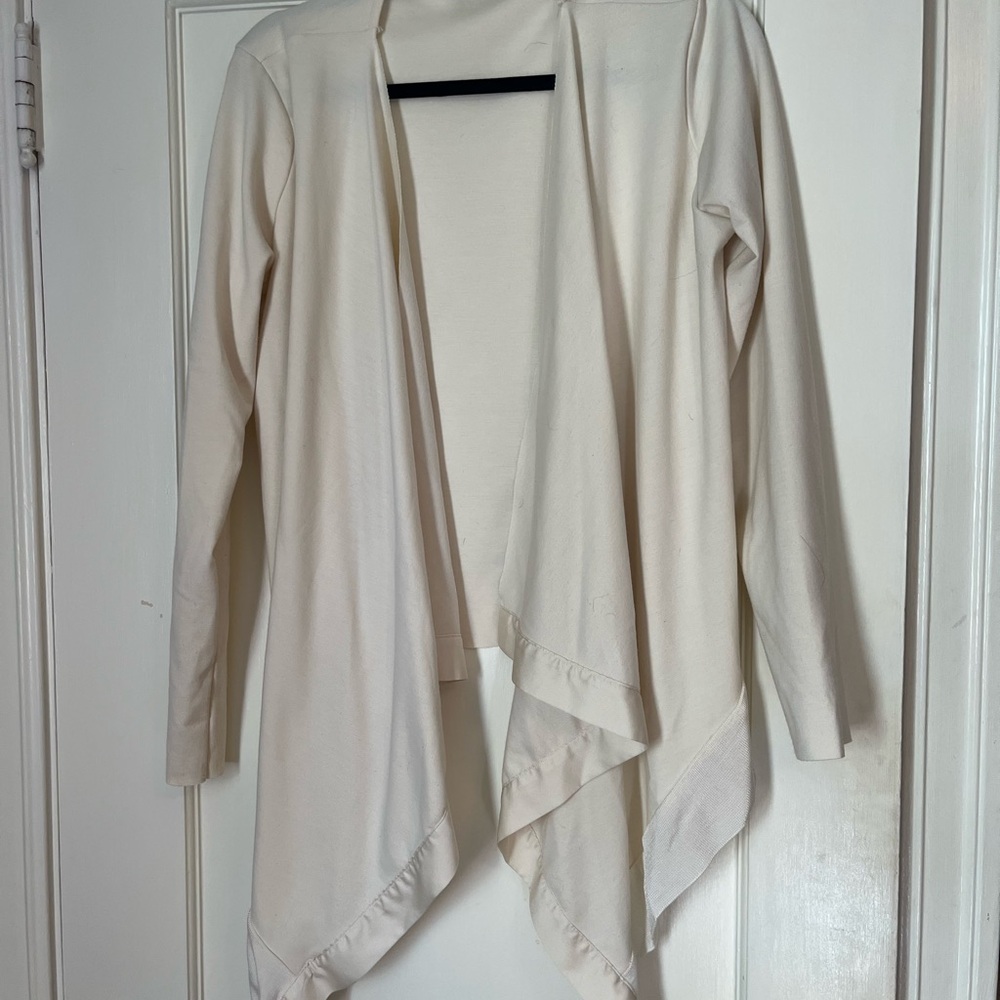 Zara Ivory Draped Cardigan